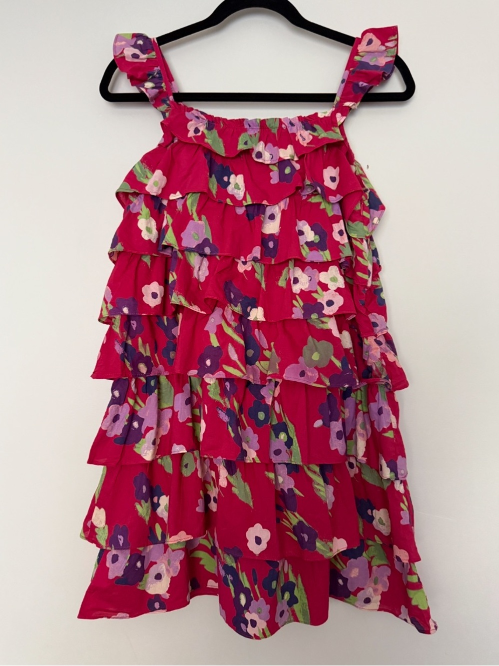 GAP Ruffle Rumba Tiered Floral Dress Girls Size L/10